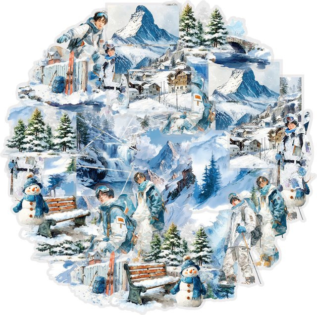 Etori Life Snow Mountain Journey Aufkleber, 15-teiliges Set, multicolor - Bild 1