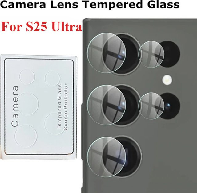 Kamera Objektiv Schutzglas für Samsung Galaxy S25 Ultra S24 S23 S22 FE Plus transparent - Bild 1