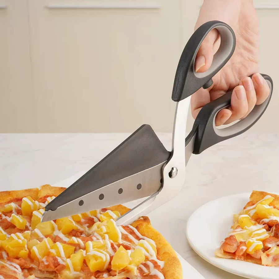 Skeyo Professionelle Pizzaschere mit abnehmbarer Edelstahlklinge in Schwarz - Bild 2