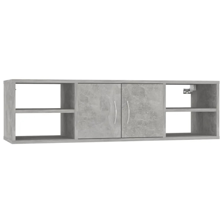 vidaXL Wandregal aus Holzwerkstoff in Betongrau, B/T/H: 102 x 30 x 29 cm - Bild 2