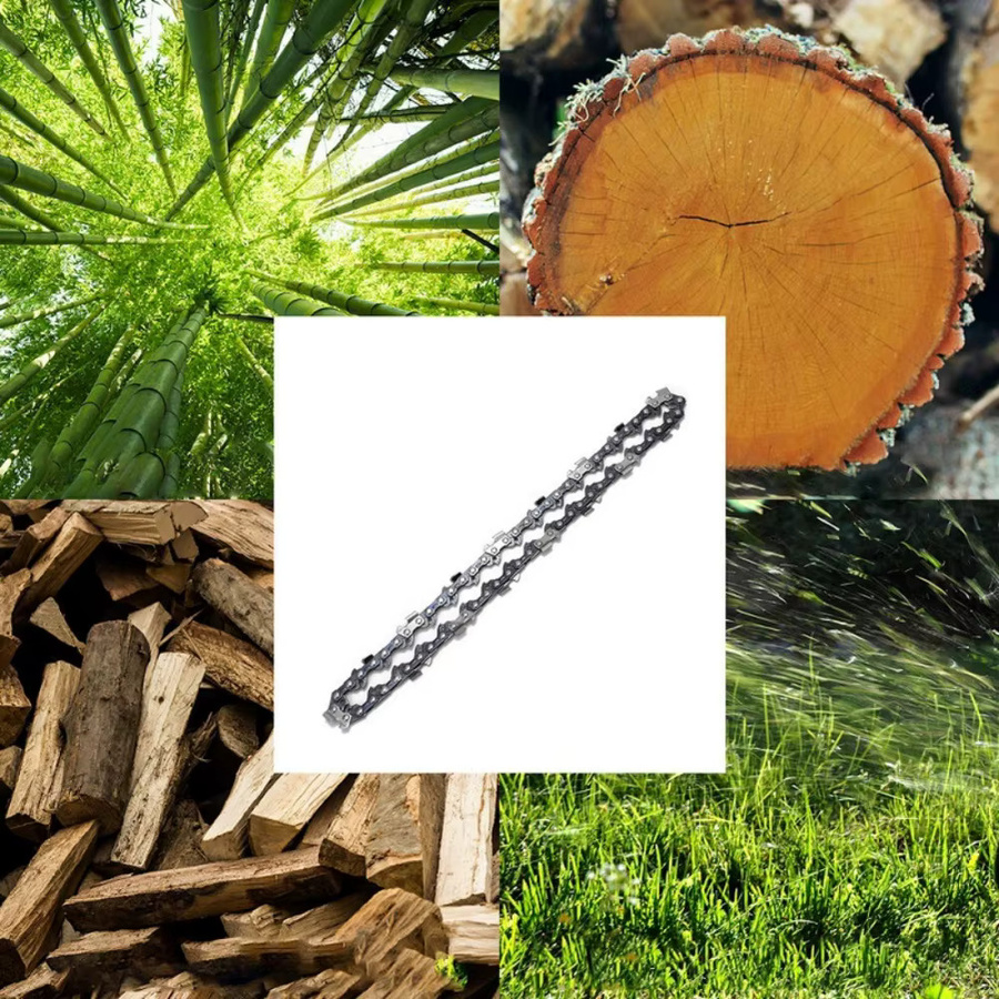 XMSJ Ersatz Sägekette aus Stahl in Silber für elektrische Kettensägen mit 1/4 Teilung - Bild 2