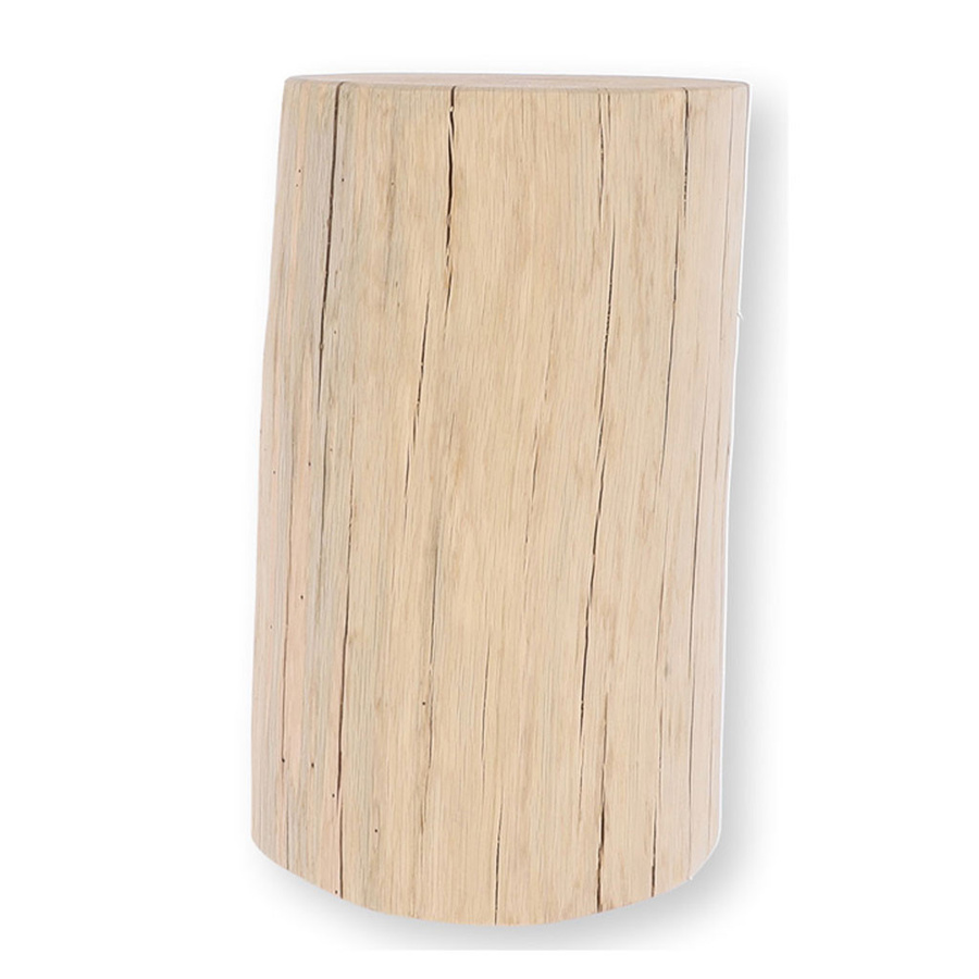 Jan Kurtz Block runder Hocker aus massivem Eichenholz Höhe: 38 cm, Durchmesser: 29 cm - Bild 1