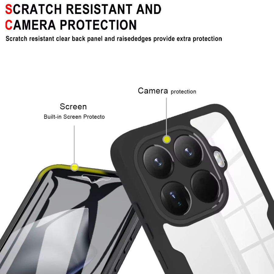 Transparente 360° Vollschutz-Hülle für Xiaomi mit Kamera- und Bildschirmschutz - Bild 5