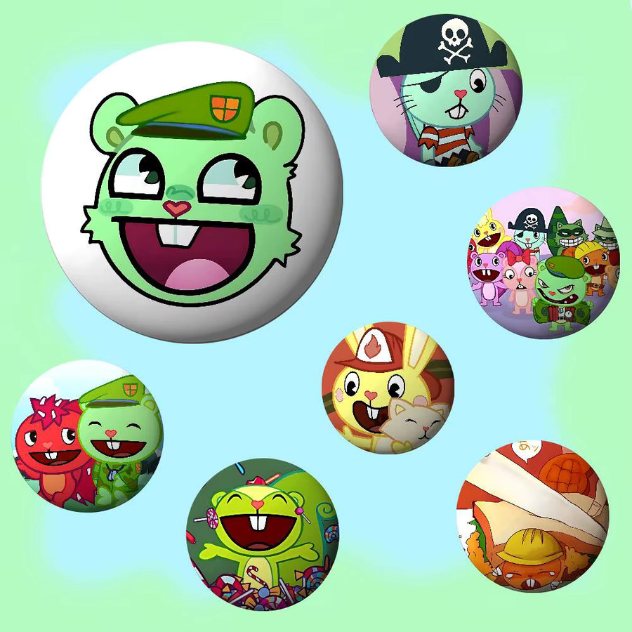 Anstecknadel Happy Tree Friends, Metall, Unisex - Bild 3