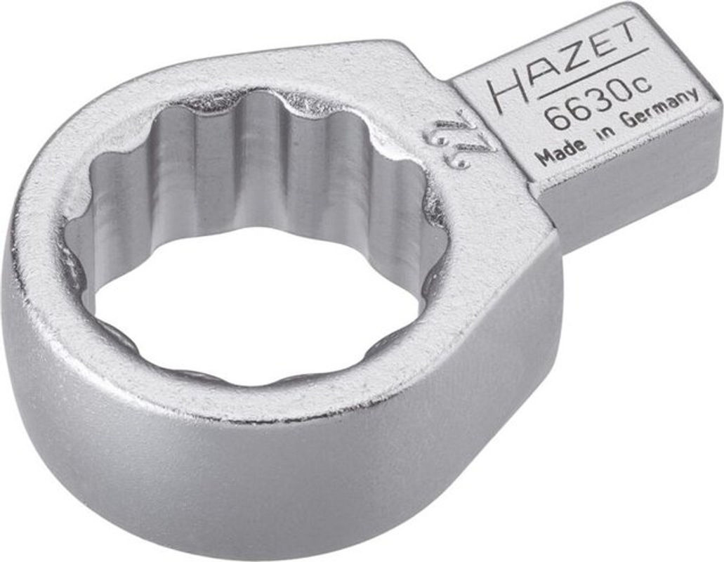 Hazet Einsteck-Ringschlüssel 6630C-22 mit 22 mm Vierkant 9 x 12 mm und Außen-Doppel-Sechskant-Tractionsprofil in Silber - Bild 2