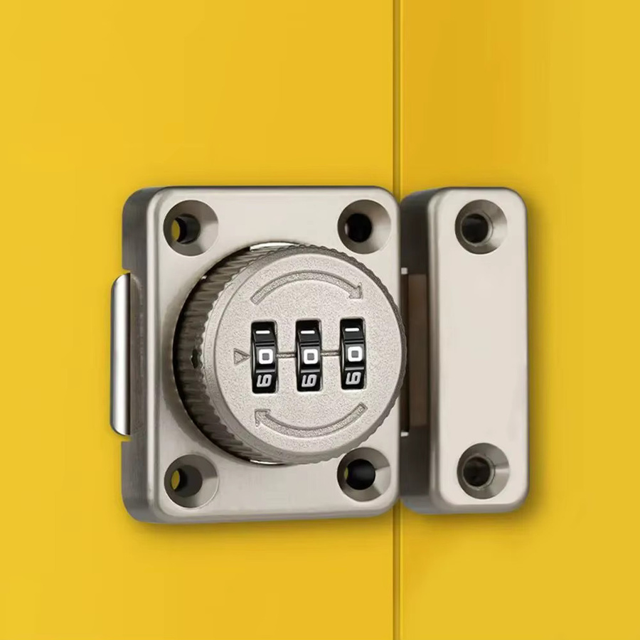 Smart Cam Code Lock Schieberiegel mit 3-stelliger Kombination für Türschlösser, Mailbox und Schränke, Silber - Bild 2