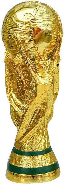 Goldene Fußball Trophäe aus Harz von sdwen, Dekoratives Ornament für Fußballfans, Höhe: 44 cm - Bild 1