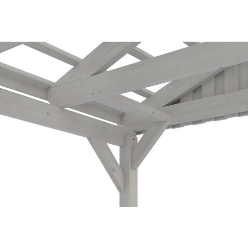 Skan Holz Carport Fichtelberg aus Fichte Leimholz in Weiß mit spitzer Dachform B/T: 423 x 566 cm, Höhe: 326 cm - Bild 3