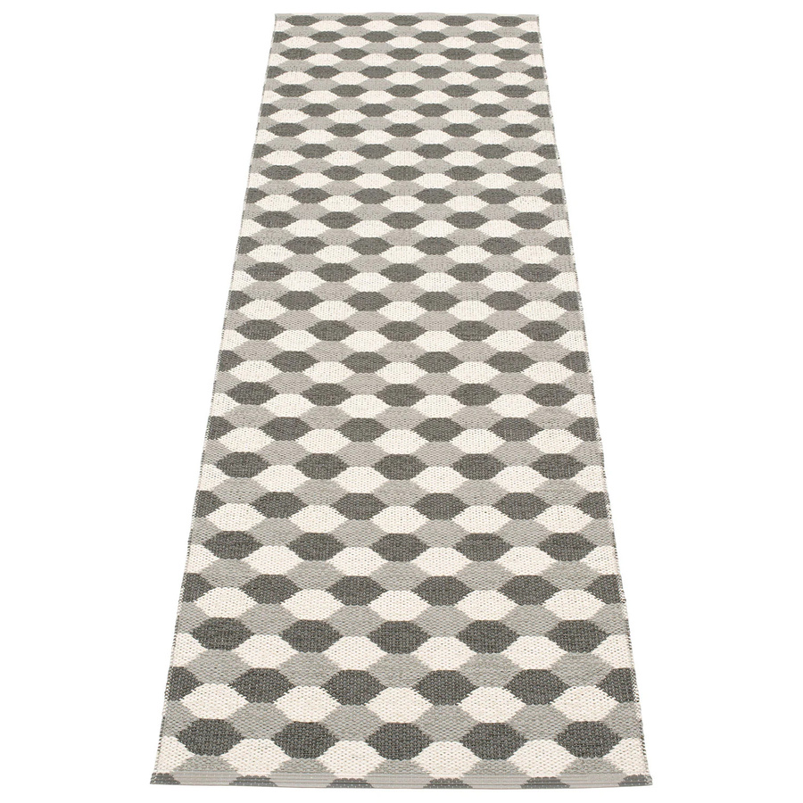 Pappelina Dana Wendeteppich in warm grey / charcoal / vanilla B/T: 70 x 250 cm - Bild 1