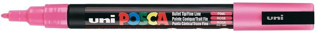 uni POSCA Marker PC-3M Permanent Marker mit feiner Spitze in Pink - Bild 2