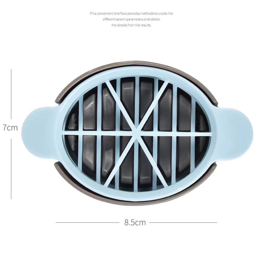 Venlohome 3-in-1 Eierschneider und Multifunktions-Schneideform für Tomaten und Kiwi in Blau - Bild 4