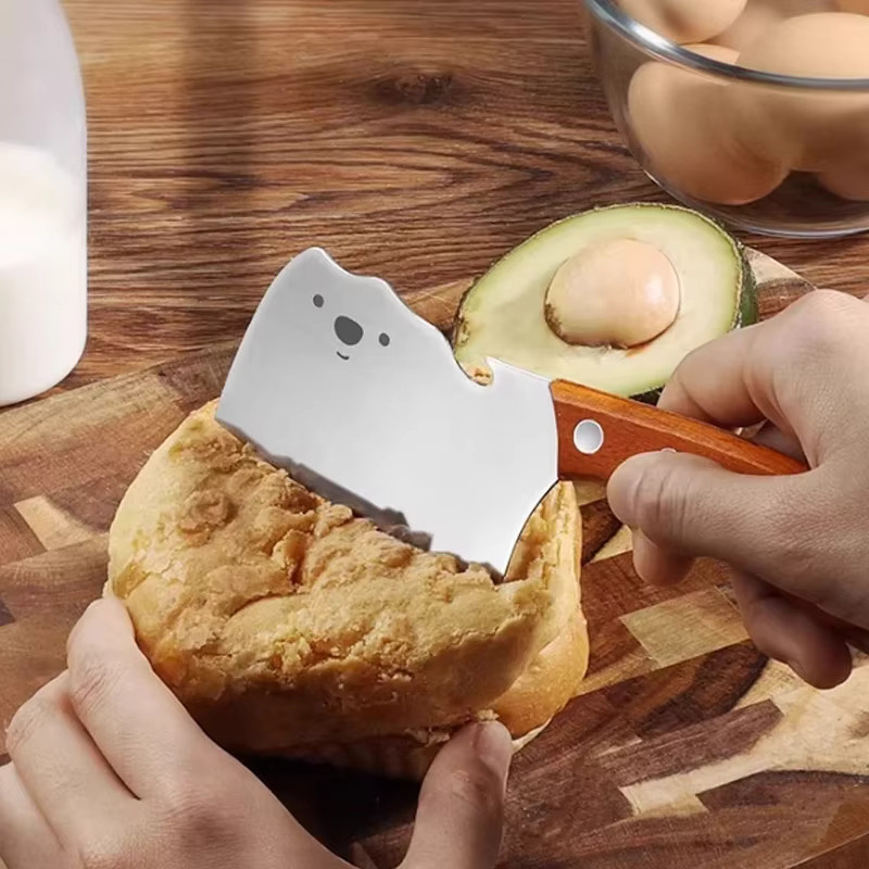 PTIEB Multifunktionales Mini-Küchenmesser aus Edelstahl in Silber mit Holzgriff als Paringsmesser für Obst und Outdoor-Einsätze - Bild 3