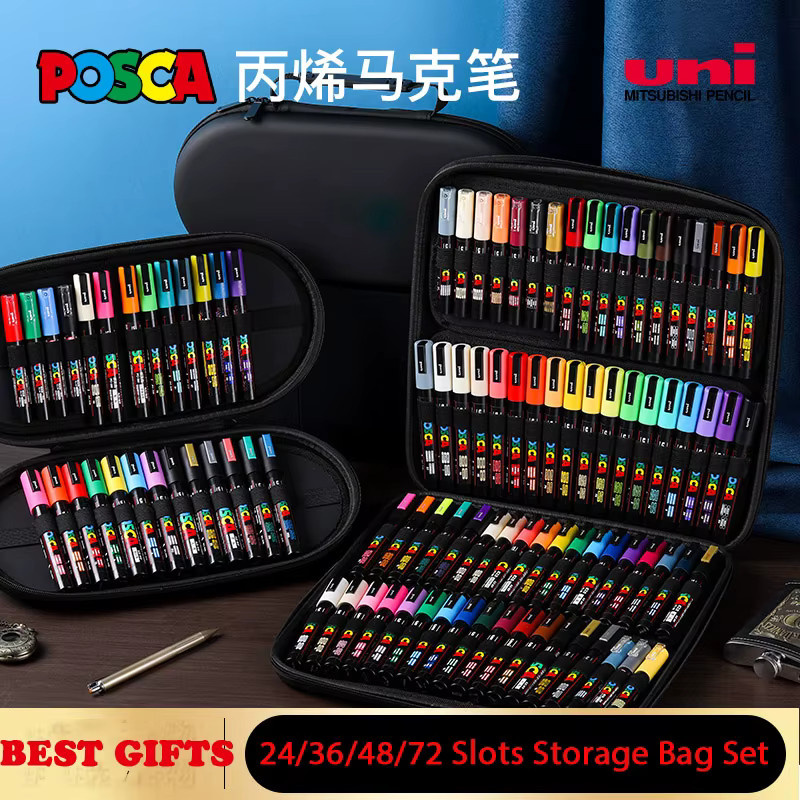 Uni Posca Multi-Color Marker Pen Set mit Pigmenten für Graffiti und kreative Gestaltung auf Papier, Schuhen, Handyhüllen und Reifen - Bild 2
