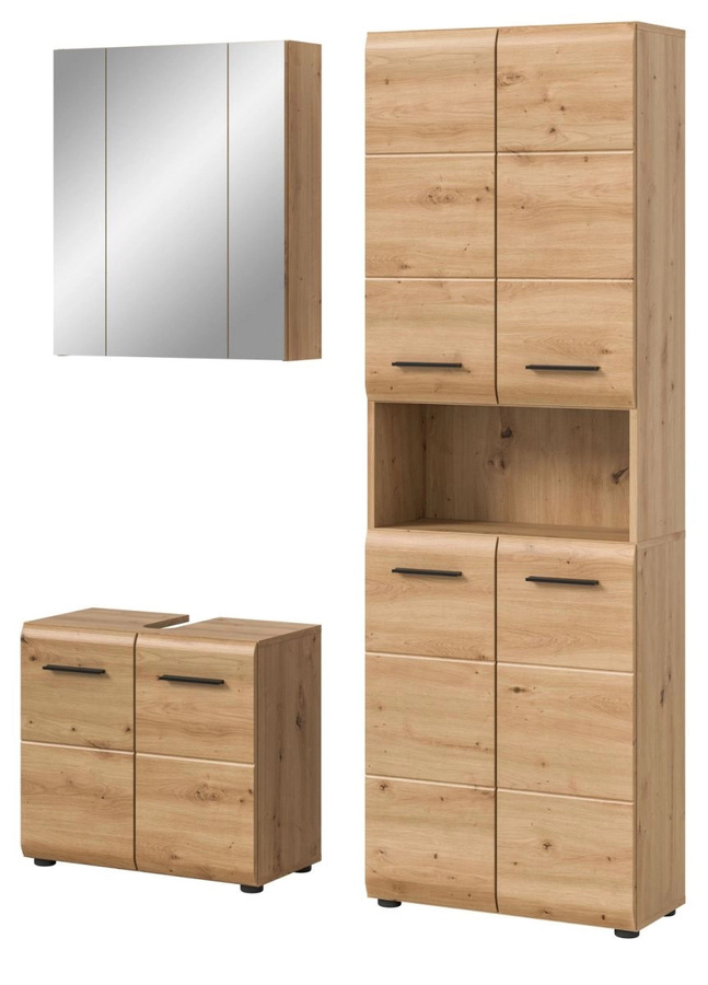 Badmöbel Set Cover von Inn.Furn in Eiche Matt, 3-teilig, Breite: 135 cm - Bild 3