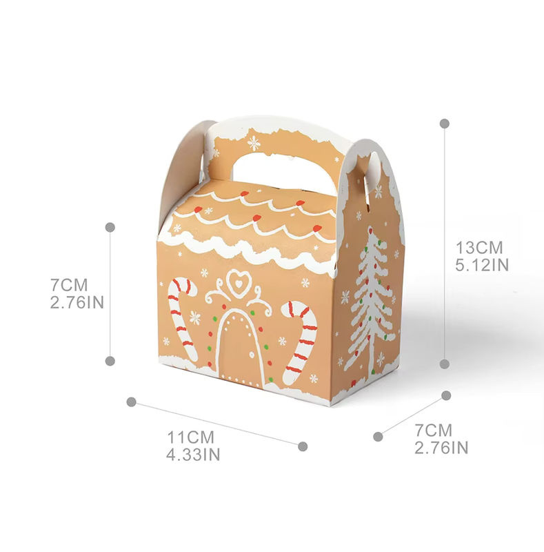 WEIGAO Weihnachtliche Geschenkboxen für Süßigkeiten und Cookies, geometrisches Design für Weihnachten und Neujahr, 6 oder 12 Stück - Bild 5