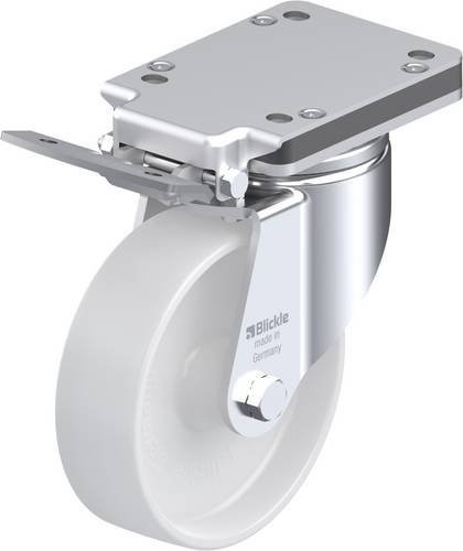 Blickle Lenkrolle LH-PO 160G-IS mit Feststeller in Grau-Weiß, Rad-Durchmesser: 160 mm, Tragfähigkeit: 450 kg - Bild 1