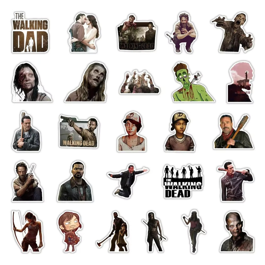 GOGOTU The Walking Dead Cartoon Graffiti Aufkleber, 50-teiliges Set - Bild 2