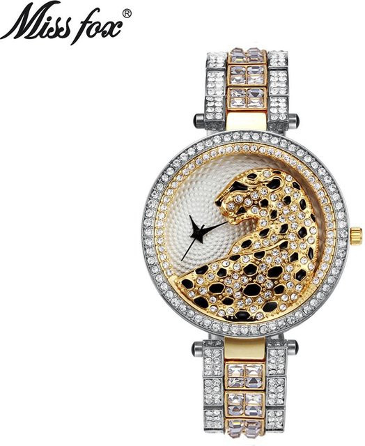 MISSFOX Armbanduhr Quarz, Edelstahl, Gold, Diamant, Damen - Bild 1