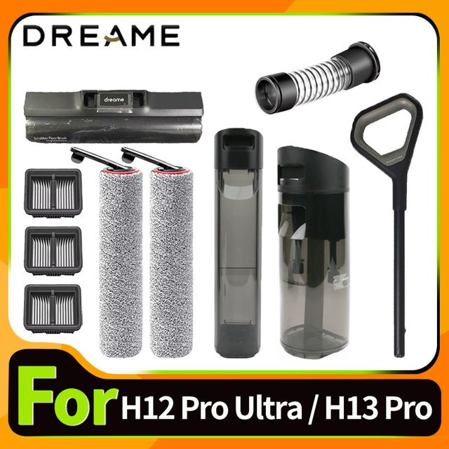 Original Zubehör für Dreame H12 Pro Ultra und H13 Pro mit Wassertank, Pinselrollen, HEPA-Filter und Halter für Nass-Trocken-Staubsauger - Bild 1