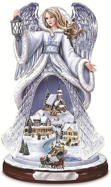 TOMTOP JMS Weihnachts Fensteraufkleber aus PVC mit Santa und Engel Motiven in Weiß - Bild 1