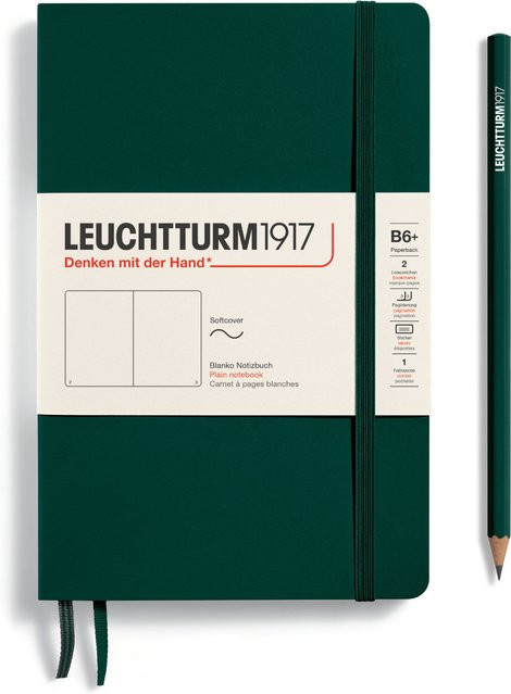 LEUCHTTURM1917 Notizbuch B6 Softcover blanko Forest Green - Bild 1
