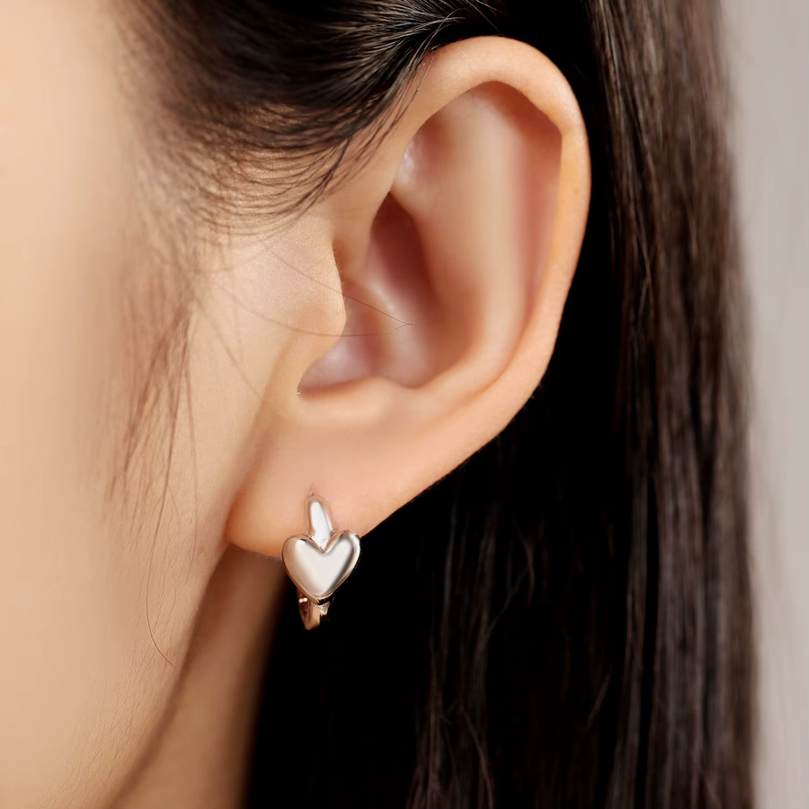 CYCUFF Ohrringe Creolen, 925 Silber, Herzförmig, Damen - Bild 2