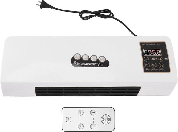 Neoglint Wand-Elektroheizlüfter mit Fernbedienung, tragbarer Heizlüfter für Badezimmer und Schlafzimmer, Weiß