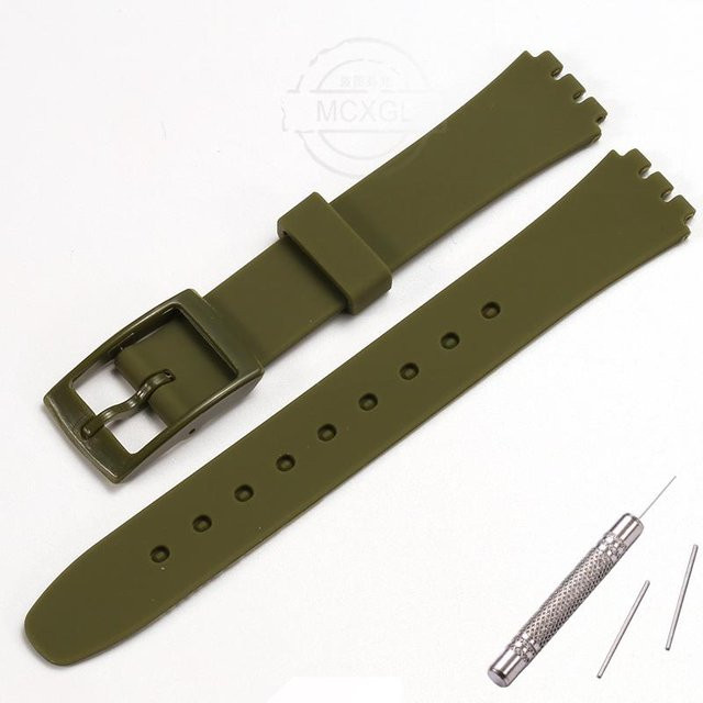 Uhrenarmband Silikon, 12 mm, Schwarz, Damen - Bild 1