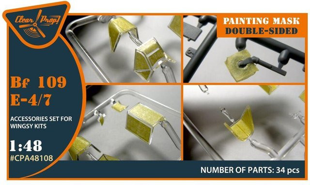 Wingsy Kits Bf-109E-4/7 Double-sided painting mask, Zubehör, 1:48 - Bild 1