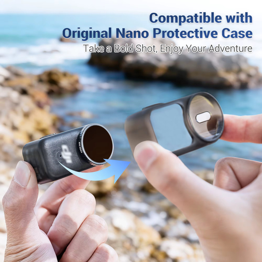 JJC Kamerafilter-Set für DJI Osmo Nano in Schwarz mit ND, CPL, UV, Black Mist und 4-Punkt-Sternfilter - Bild 3