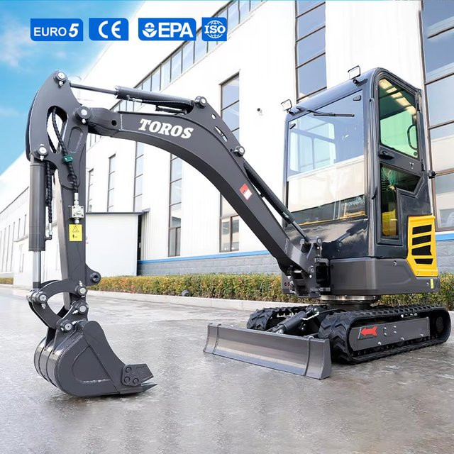 Huayee Mini-Hydraulikbagger 2 Tonnen EPA-zertifiziert, Farbe: Grau - Bild 1