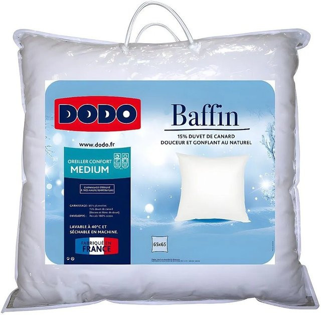 DODO BAFFIN Kopfkissen Baffin Weiß, weich, Daunen-Feder-Mix, Perkal, Breite: 65 cm - Bild 1