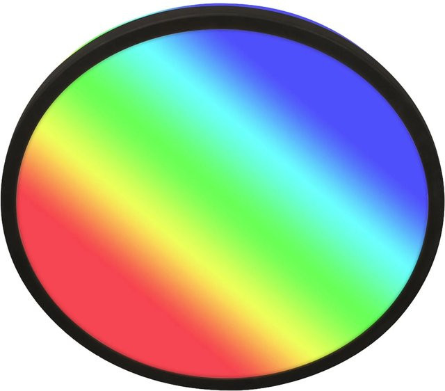 Briloner LED-Deckenleuchte Kada RGB+W in Schwarz mit Fernbedienung, dimmbar, Durchmesser: 42,2 cm, Höhe: 2,8 cm - Bild 1