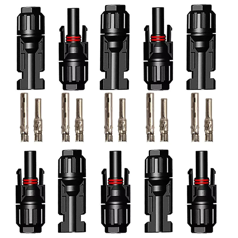 AOKIN Solar PV Stecker Set mit 5 Paaren Anschlüssen und 2 Schraubenschlüsseln, Wasserdicht, Schwarz - Bild 5
