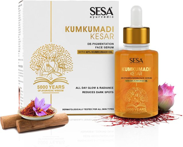 Sesa Kumkumadi Gesichtsserum, 30 ml, mit Kumkumadi-Öl, Unisex - Bild 1