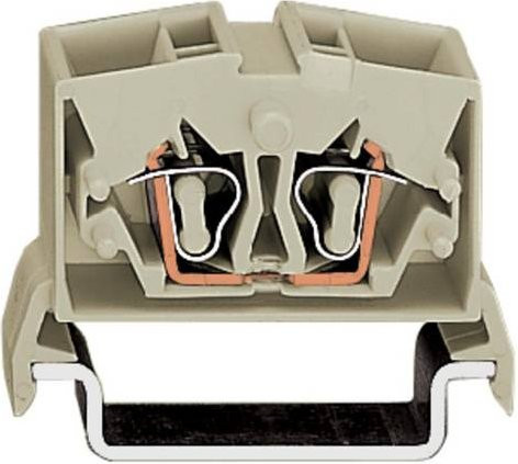 WAGO 264-225 Durchgangsklemme 10mm Zugfeder Grau 100 Stück - Bild 1