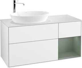 V&B Waschtischunterschrank Finion in Weiß lackiert, Breite: 120 cm, Tiefe: 50,1 cm, Höhe: 50,1 cm - Bild 1