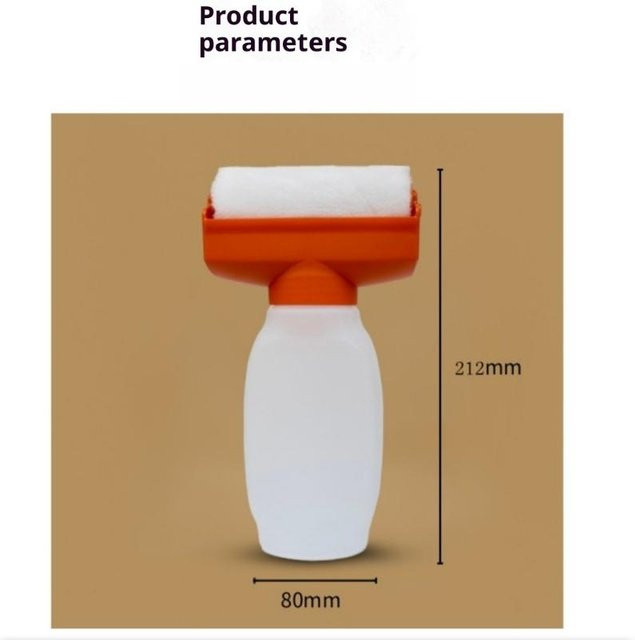 Binchi Farbroller für wasserbasierte Latexfarbe mit 350ml Plastikflasche in Orange zur Wandreparatur und Ausbesserung - Bild 1