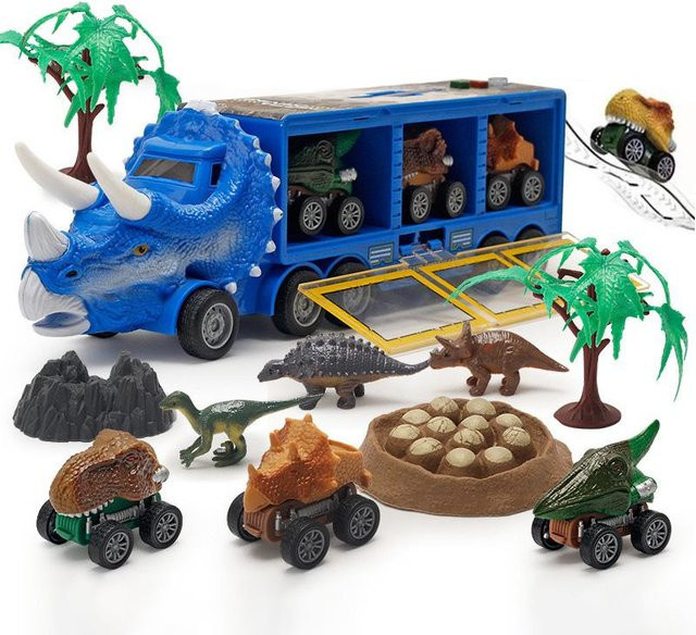 Linyi toy car Dinosaurier LKW, Transporter, mit Sound und Licht, ab 4 Jahren - Bild 1