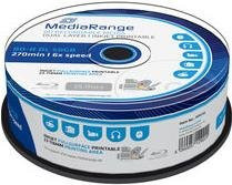 MediaRange BD-R Dual Layer Blu-ray-Rohlinge 50 GB mit bedruckbarer Oberfläche für Tintenstrahldrucker, 25 Stück Spindel (MR510) - Bild 2