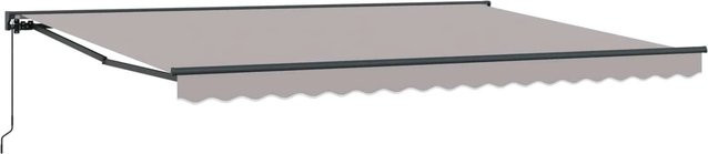 vidaXL Markisenrahmen mit Semi-Cassette in Hellgrau aus Aluminium und Polyester, B/T: 450 x 300 cm - Bild 1