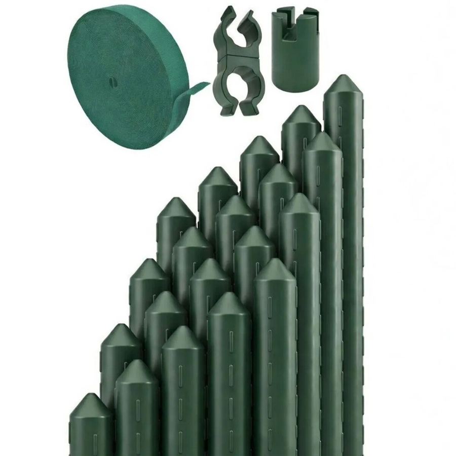 TTL GARDEN Rankstäbe Set Grün, 20er Set, Kunststoffbeschichtet mit Stahlkern, Höhe: 90 cm - Bild 2