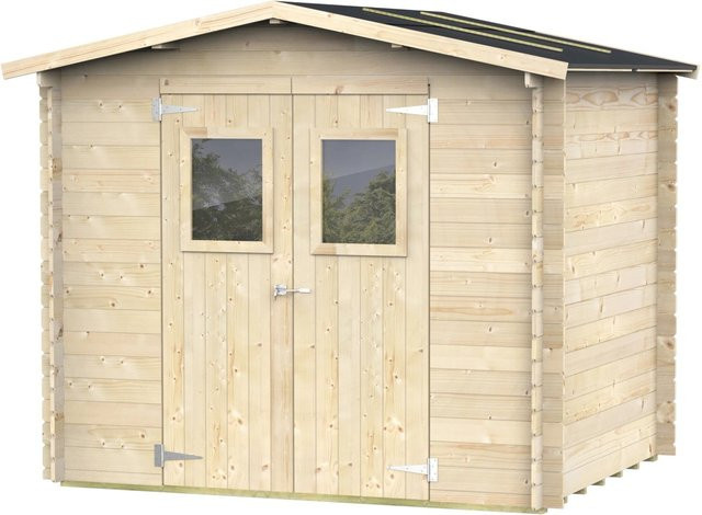 Holzhaus Argenta Bh19 aus Tannenholz in Natur/Unbehandelt, B/T/H: 248 x 198 cm - Bild 1