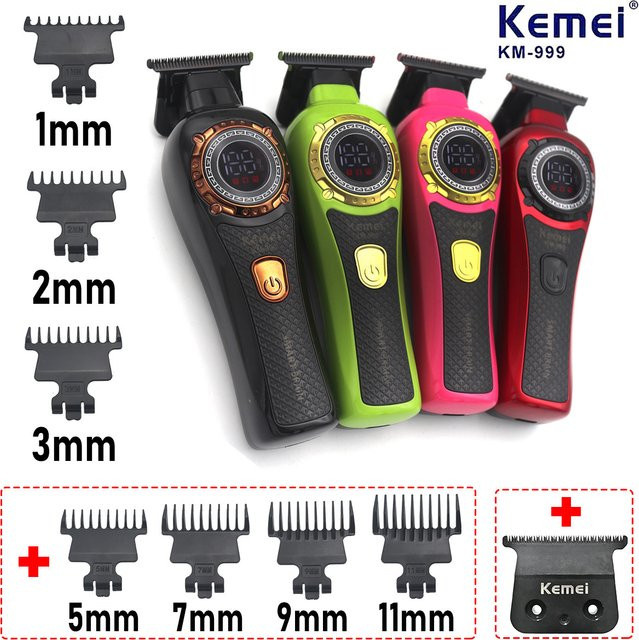 Kemei 999 Professioneller Herren-Haarschneider mit DLC T-Klinge, kabellos, USB, 2 Geschwindigkeiten, 7000 U/min, Zero Gapped - Bild 1