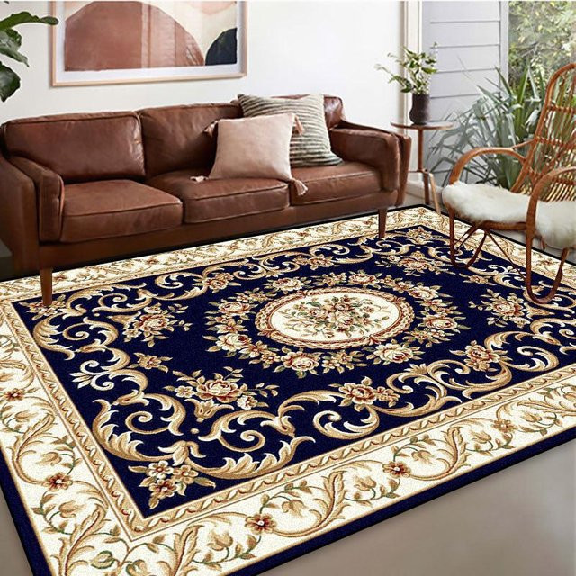 JGJG Dekorations-Teppich in Blau, weicher und rutschfester Wohnzimmerteppich aus Polyester, B/T: 90 x 60 cm - Bild 1