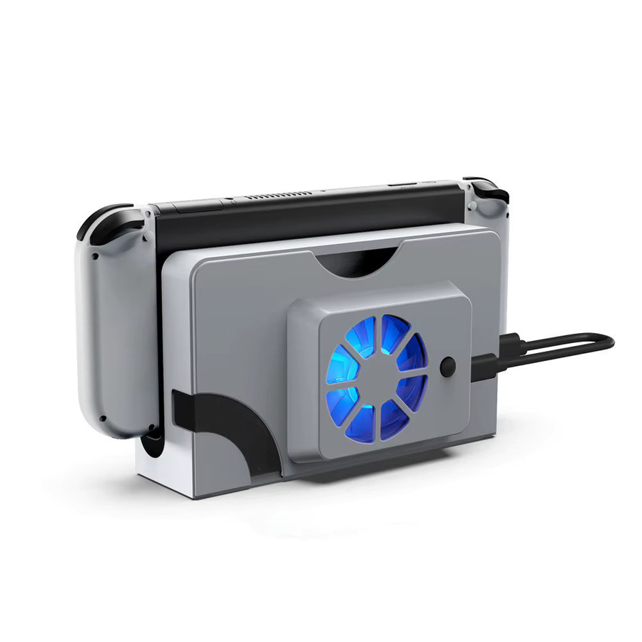 KOMIER Dock Cooler Lüfter für Nintendo Switch OLED in Schwarz zur Wärmeableitung - Bild 2