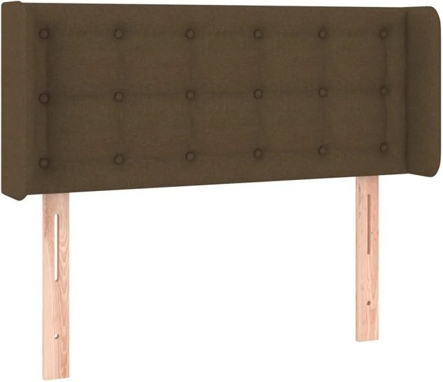 vidaXL LED Kopfteil in Dunkelbraun mit USB-Ladeanschluss und integrierter Beleuchtung, Breite: 93 cm, Tiefe: 16 cm, Höhe: 78-88 cm - Bild 1