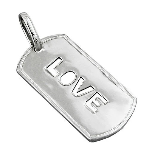 Colfem Anhänger LOVE, rhodiniert, 925 Silber, Unisex - Bild 1