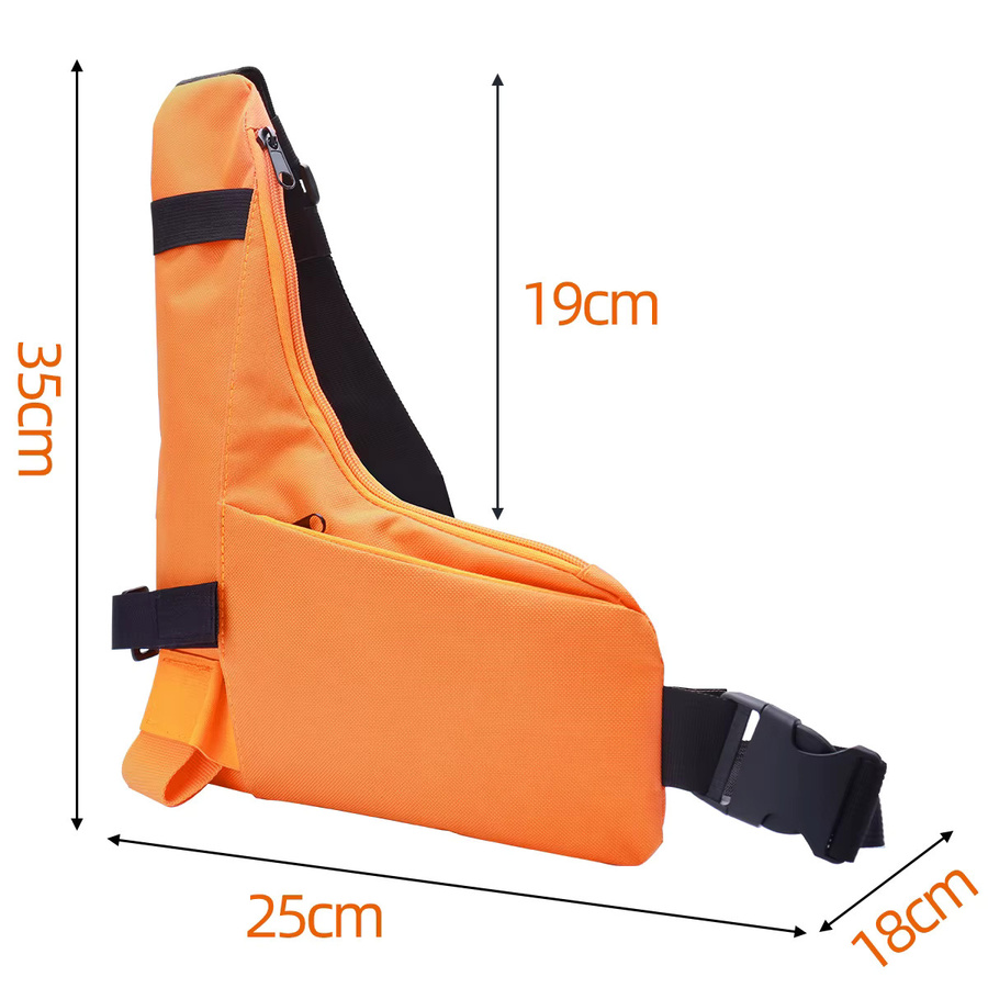 ABBREE Walkie-Talkie Brusttasche mit 2 Fächern aus wasserdichtem Nylon in Orange, taktische Schultertasche und Holster für UV-5R und Mini 5RH Amateurfunkgeräte - Bild 5