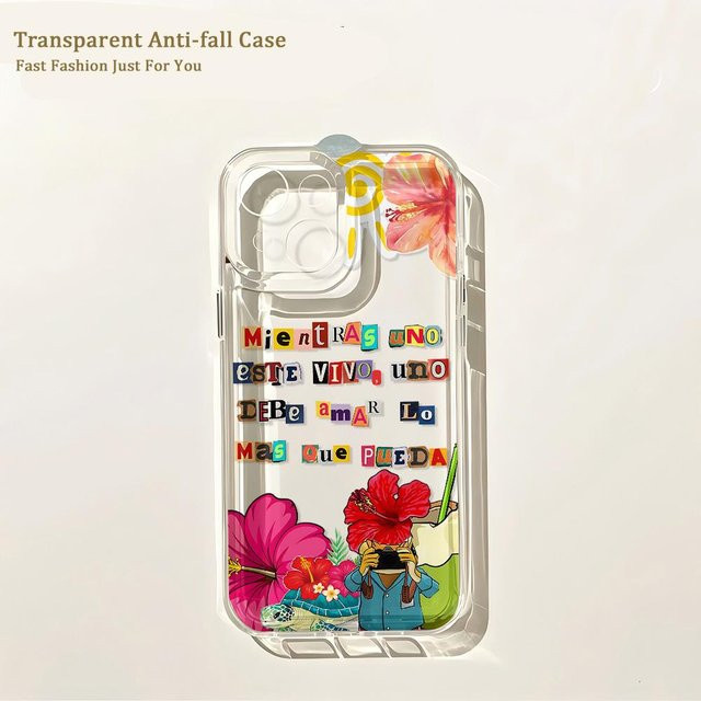 Transparente Handyhülle mit Bad Bunny Kunst Motiv für Apple iPhone 11 bis iPhone 17 Pro Max und weitere Modelle - Bild 1